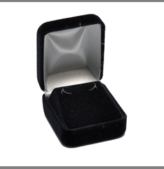 Black Suede Earring Box