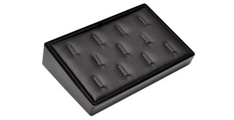 Bellaire Stackable Angled Ring Clip Tray Black