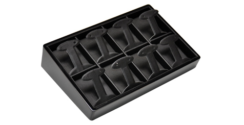 Bellaire Stackable Angled French Clip Tray Black