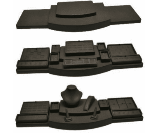 A set of three different types of rubber pads.