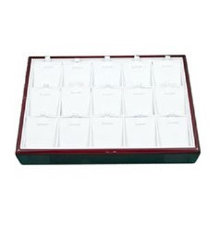 A tray of white jewelry displays and holds 1 8 pairs.