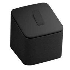 A black box with a lid on top of it.