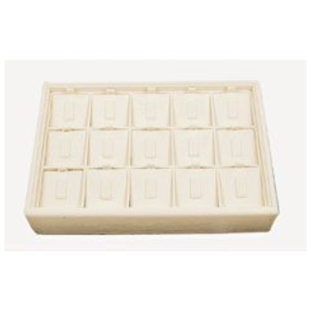 A white tray with 1 2 small plastic trays.