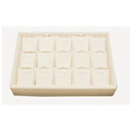 A white tray with 1 6 square shaped trays.