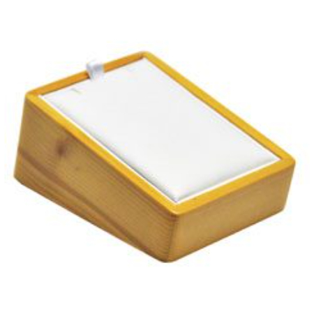 A yellow and white box with a white lid.