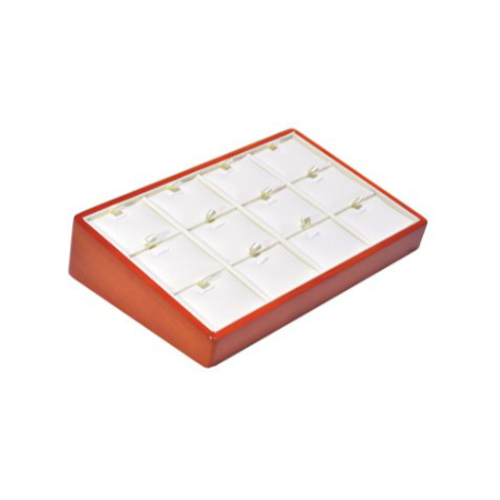 A red and white box with 1 2 compartments.