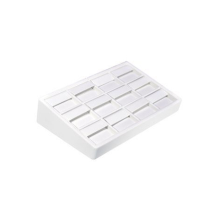 A white plastic tray with many compartments.