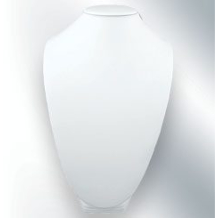 A white display bust with no background