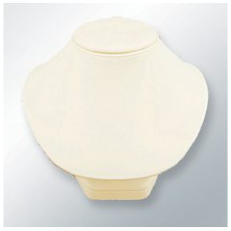 A white necklace holder with a lid on top of it.