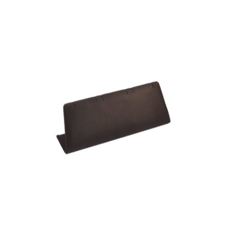 A black piece of paper sitting on top of a table.