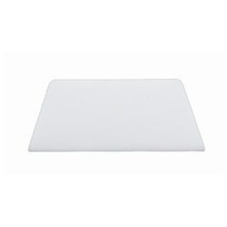 A white square plate sitting on top of a table.