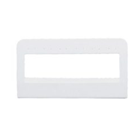 A white plastic box with the lid open.