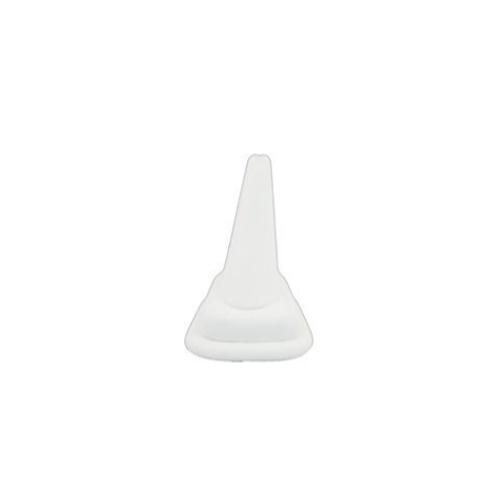 A white cone is shown with no background.