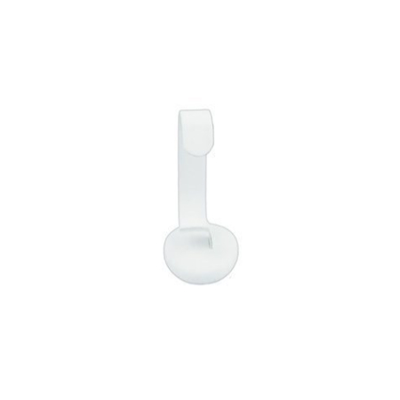 A white apple earbud with the ear tip missing.