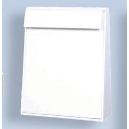 A white envelope hanging on the wall.